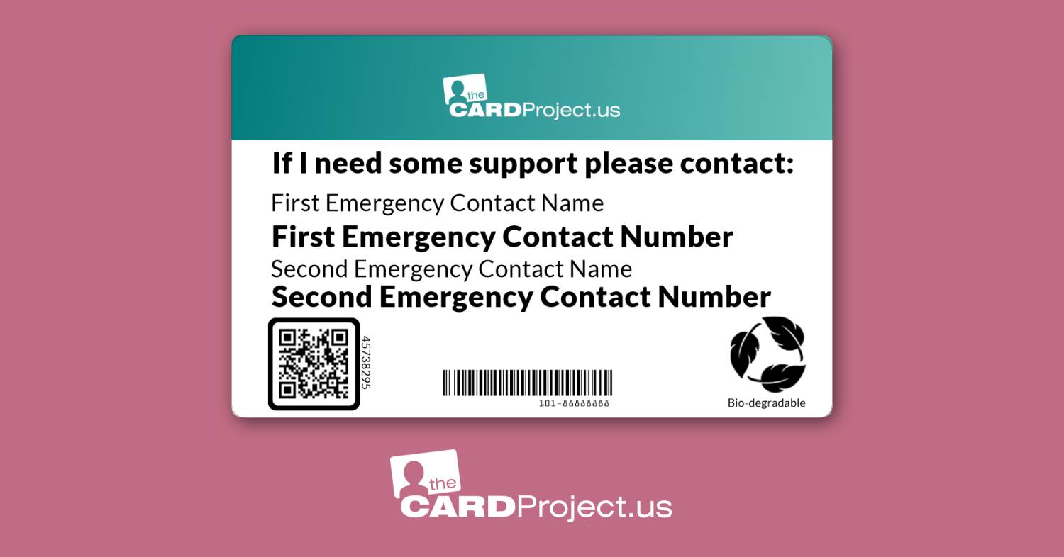 Dissociative Disorder Medical Card (REAR)